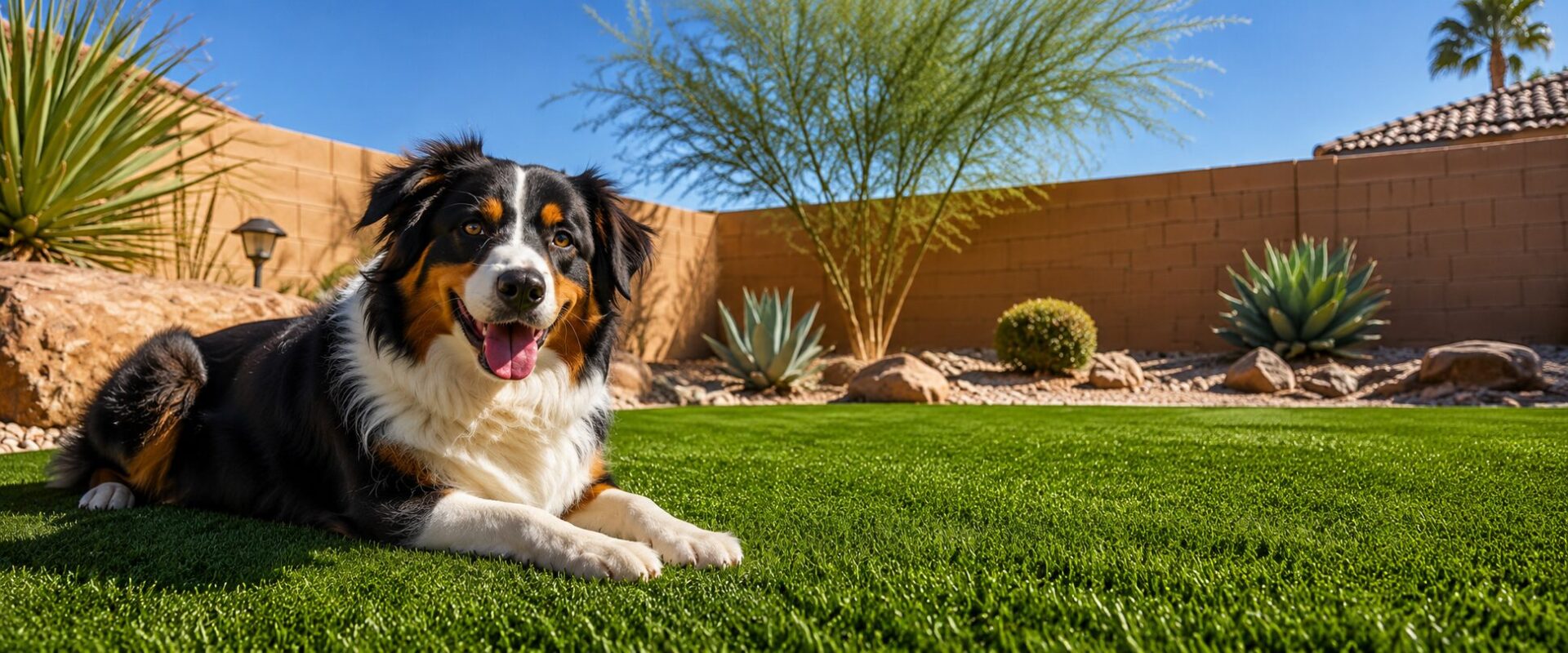 Pet Friendly Turf Maintenance Las Vegas Austrailian Shepherd